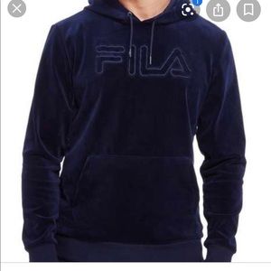 {FILA} Navy Velvet Hoodie